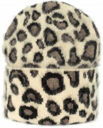 Szaleo Cheetah női angóra sapka pöttyös, őszi, téli Sötétbarna