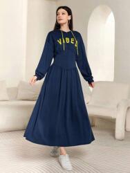 Shein Tengerészkék MIDI Ruha Ruha (L)