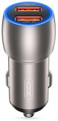 XO CC52 autós töltő 36W smart autós gyorstöltő fém car charger lightning kábellel autóstöltő