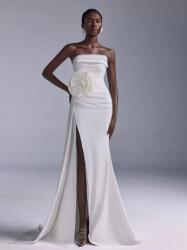 Shein Krémszínű Maxi Ruha Kivágással (M) (602629)