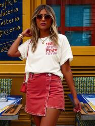 Shein Fehér Nyomott Mintás Póló (1XL) - allegro - 1 630 Ft