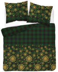 Detexpol Karácsonyi Ágyneműhuzat Garnitúra 160x200 Pamut Szatén Zöld Kockás 5812B (5812B 160)