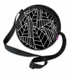 Bertoni Kerek filc kézitáska Bertoni Twist antracit Laurel nyomott mintával (BERTT03)