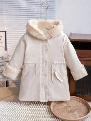 Shein Ekrü Parka Kabát Kapucnis (6L)