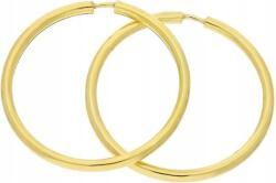 Lovrin Ezüst fülbevaló 925 aranyozott klasszikus kerek elegáns ajándék divatos