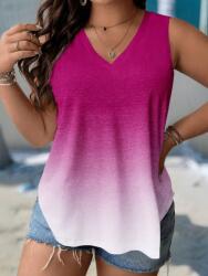 Shein Rózsaszín Ombre Póló (0XL)