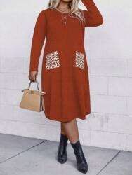 Shein Réz Egyenes Ruha Zsebesekkel (1XL) (582283)