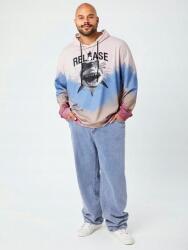  Manfinity Színes Kapucnis Pulóver Nyomott Mintával (3XL)