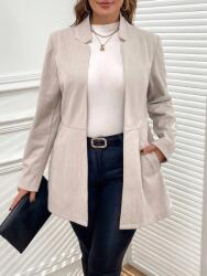 Shein Bézs Vékony Halszálka Kabát (1XL)