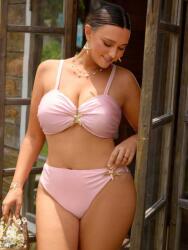 Shein Rózsaszín Kétrészes Fürdőruha (4XL)