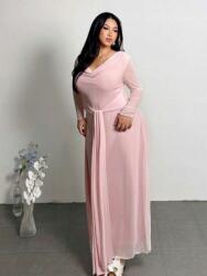 Shein Világos Rózsaszín Hosszú Ujjú Ruha (2XL)