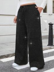 Shein Fekete Kordbársony Nadrág (0XL)