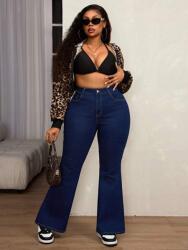 Shein Sötétkék Harang Farmernadrág (4XL)