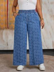 Shein Kék Egyenes Farmer Mintás (2XL)