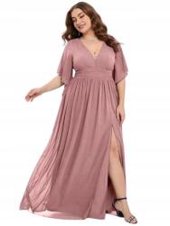  Plus Size Ruha Maxi Kivágással Rózsaszín 44 Lrk