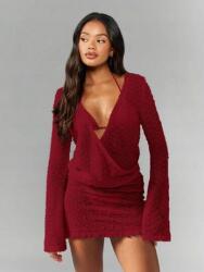 Missguided Bordó Átlátszó Ruha (xs)