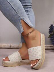 Shein Ecru Flip-flop Platform (43) (601497)