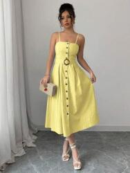 Shein Sárga Ruha MIDI Ruha (M)