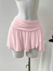 Shein Világos Rózsaszín Rövidnadrág Szoknya 2 Az 1-BEN(M)