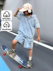 Shein Farmer Rövidnadrág Szett Póló (9L)