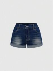 Romwe Sötétkék Rövidnadrág Zsebekkel (M)