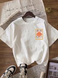 Shein Fehér Nyomott Mintás Póló (M) - allegro - 1 630 Ft