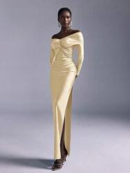 Shein Sárga Kivágású Maxi Ruha (L)