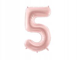 Party Deco Fólia lufi ''5'', 72cm, világos rózsaszín