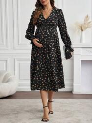 Shein Fekete Virágmintás Ruha (s)