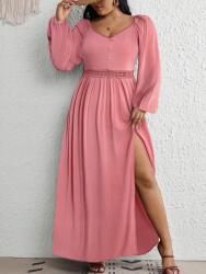 Shein Rózsaszín Maxi Ruha Hasítással (1XL)