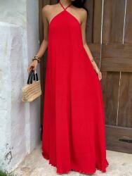 Shein Piros Texturált Ruha Maxi (xs)