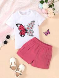 Shein Fehér-rózsaszín Szett: Rövidnadrág És Póló (5L)
