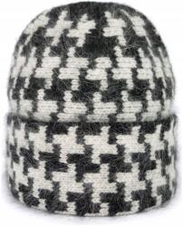 Szaleo Frosty Morning női téli sapka angóra pepita, fekete (cz22297-1)