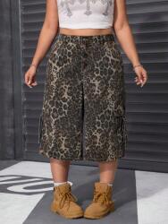 Shein Mintás Bermuda Nadrág 3/4-ES Hosszú, Zsebekkel (1XL)