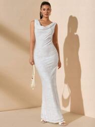 Shein Krémszínű Maxi Ruha Mintás (L)