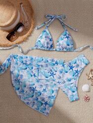 Shein Fehér Mintás Fürdőszett (M)