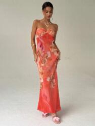 Shein Mintás, Plisszírozott Maxi Ruha (M)