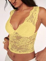 Shein Sárga Csipkés Felső (xs)
