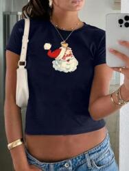 Shein Sötétkék Rövid Ujjú Póló (L)