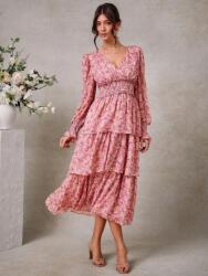 Shein Rózsaszín Ruha Mintás Ruha (s)