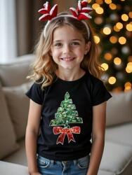 Shein Fekete Nyomott Mintás Póló (4L)