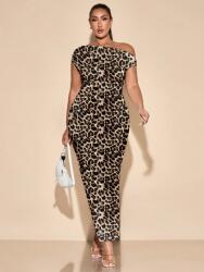 Shein Mintás Ruha Aszimmetrikus Nyakkivágással (1XL)