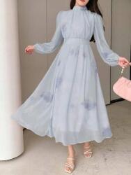 Dazy Kék Chiffon Ruha Mintás (XL)