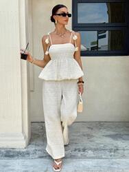 Shein Ecru Nadrág Felső Szett (M)