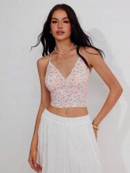 Shein Fehér Kötött Nyakú Felső Mintás (M)