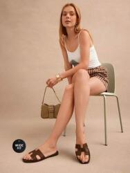 Shein Barna Texturált Flip-flop Papucs (37) (603078)