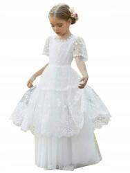 Shein Fehér Lány Ruha Hímzéssel 110-116 1JC