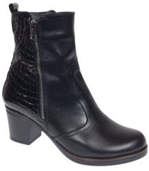 CIUCALETI Ghete dama casual imblanite din piele naturala de culoare neagra GD206NBOX, marimea 39