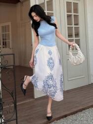 Dazy Trapéz Mintás Szoknya (L)