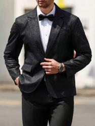  Manfinity Fekete Jacquard Blézer (s)